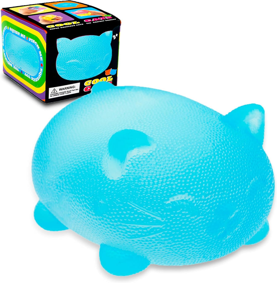 Stress Cat Toy, Sensory Fidget Toy, Sugar Filled Squishy Toys for Kids Stress Relief - High Density Squeeze Balls for Students Calming - Ultra-Soft Decompression Venting Toys K7